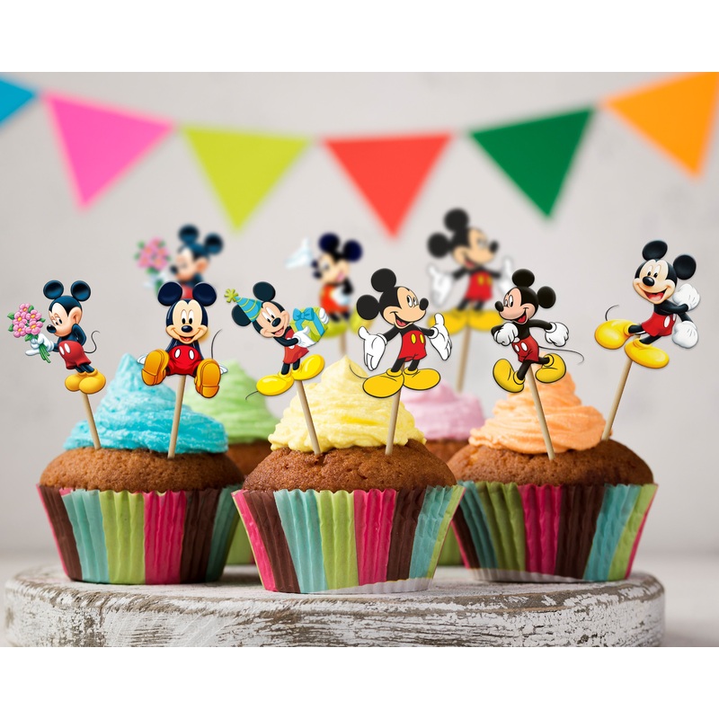 Mickey Mouse Theme Customized Cup Cake Topper