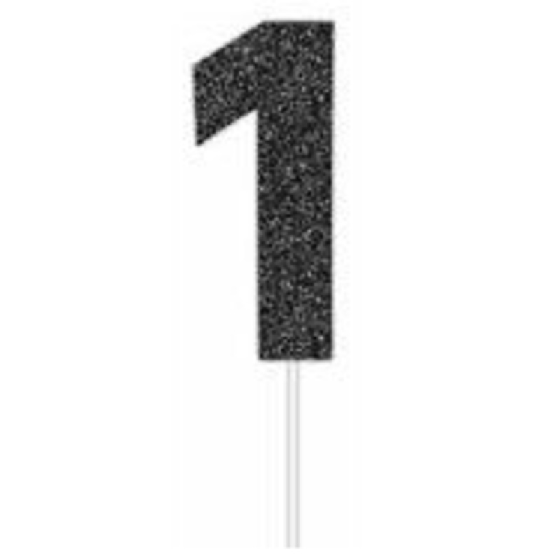 Number 1 Black Cake Topper