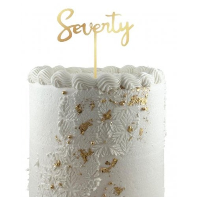 Number 70 Gold Acrylic Cake Topper