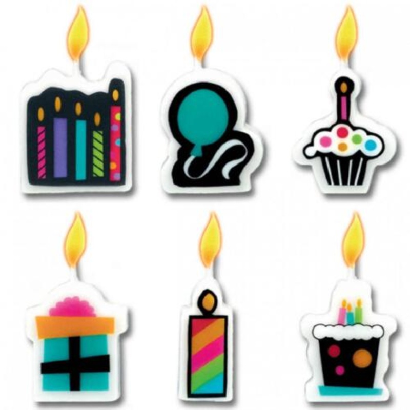Party On Birthday Party Decoration Mini Molded Cake Candles