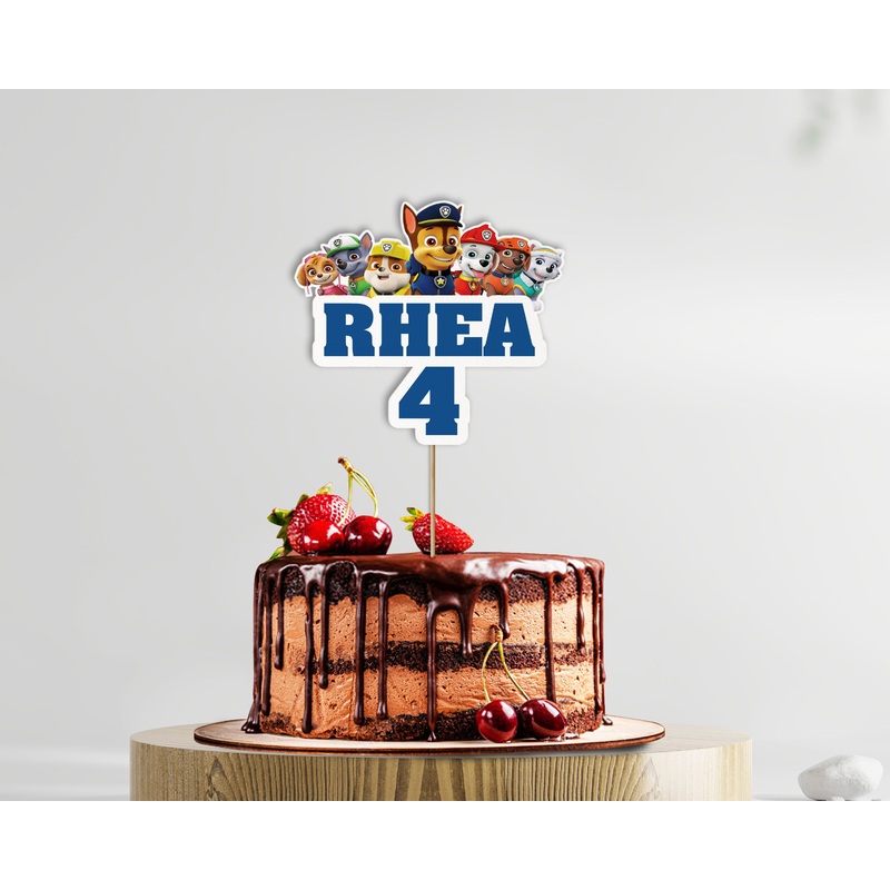 Paw Patrol Theme Customized Cake Topper