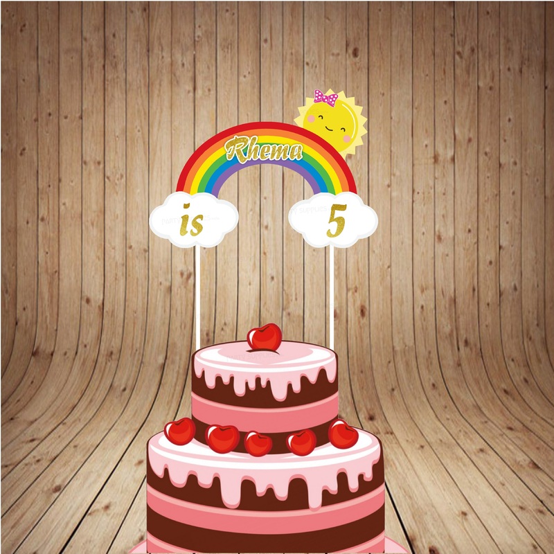 Sunshine Theme Girl Cake Topper