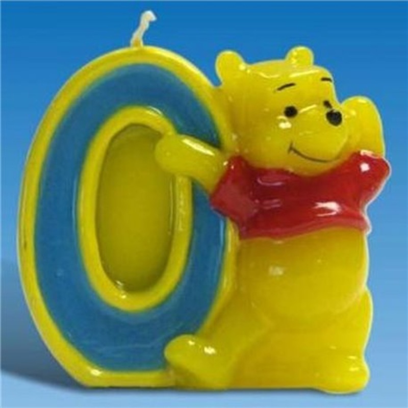 Winnie the Pooh Birthday Cake Candle Number 0