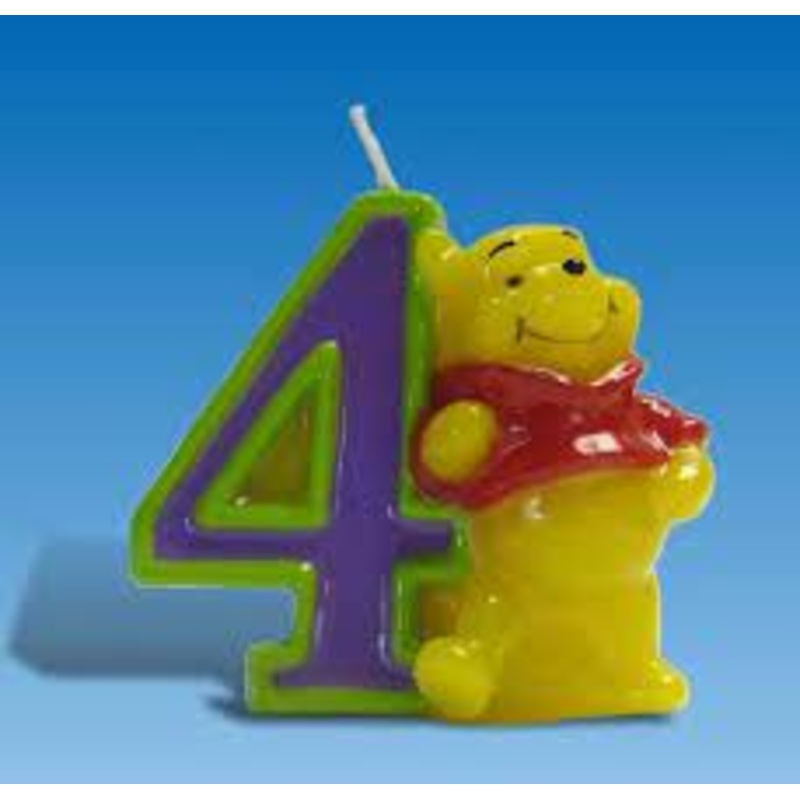 Winnie the Pooh Birthday Cake Candle Number 4