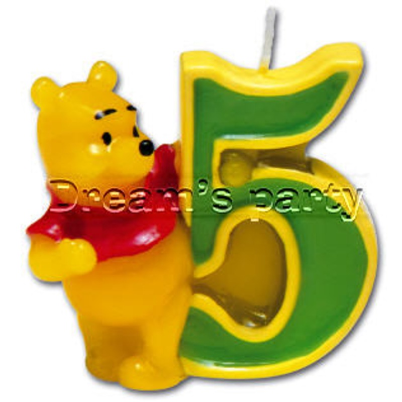 Winnie the Pooh Birthday Cake Candle Number 5