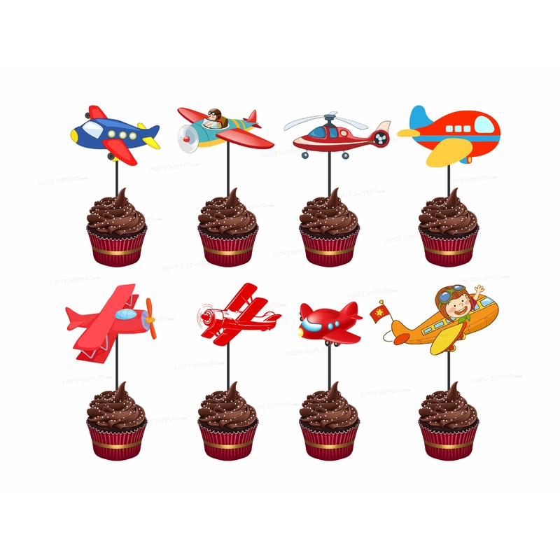 Aeroplane Theme Cup Cake Topper