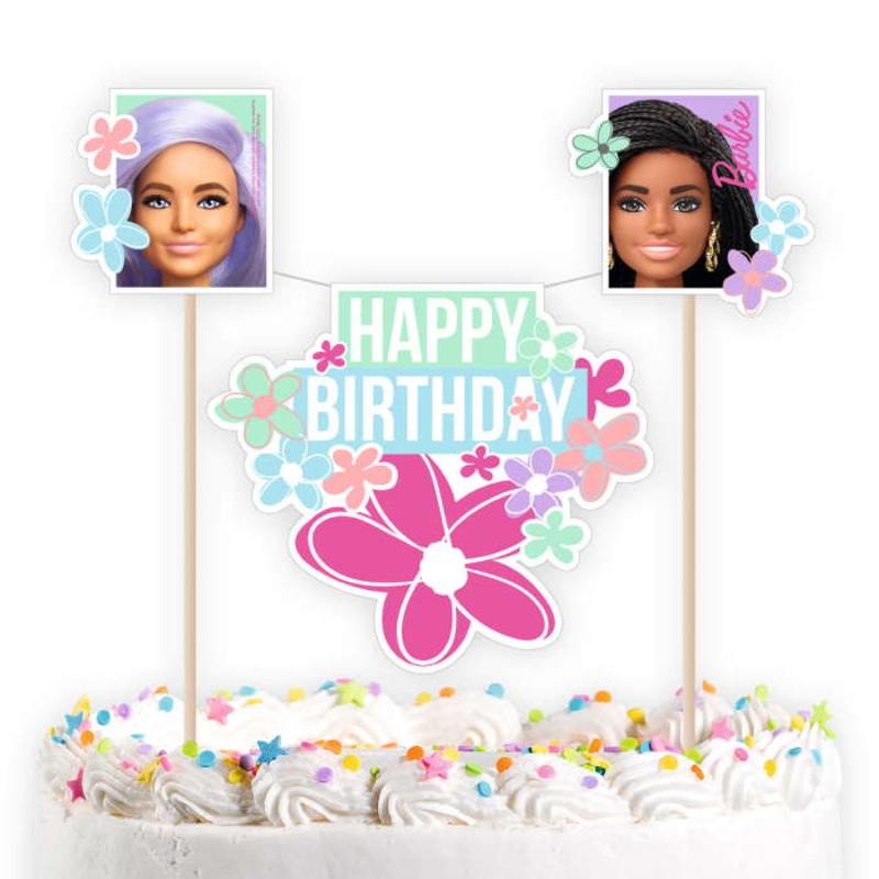 Barbie Cake Topper Bunting Decoration 26cm