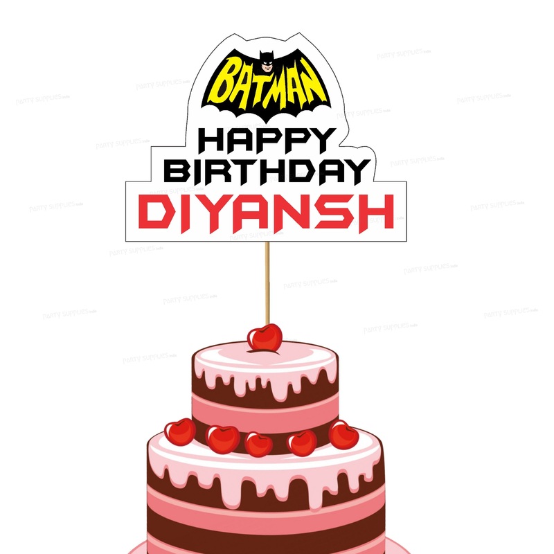 Batman Theme Customized Cake Topper
