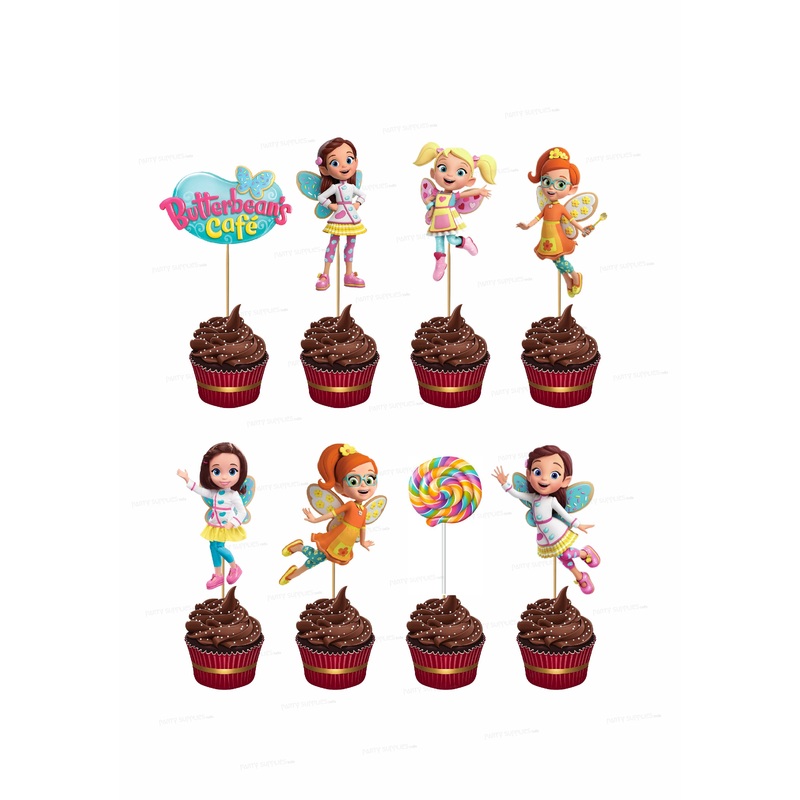 Butter Beans  Theme Cup Cake Topper