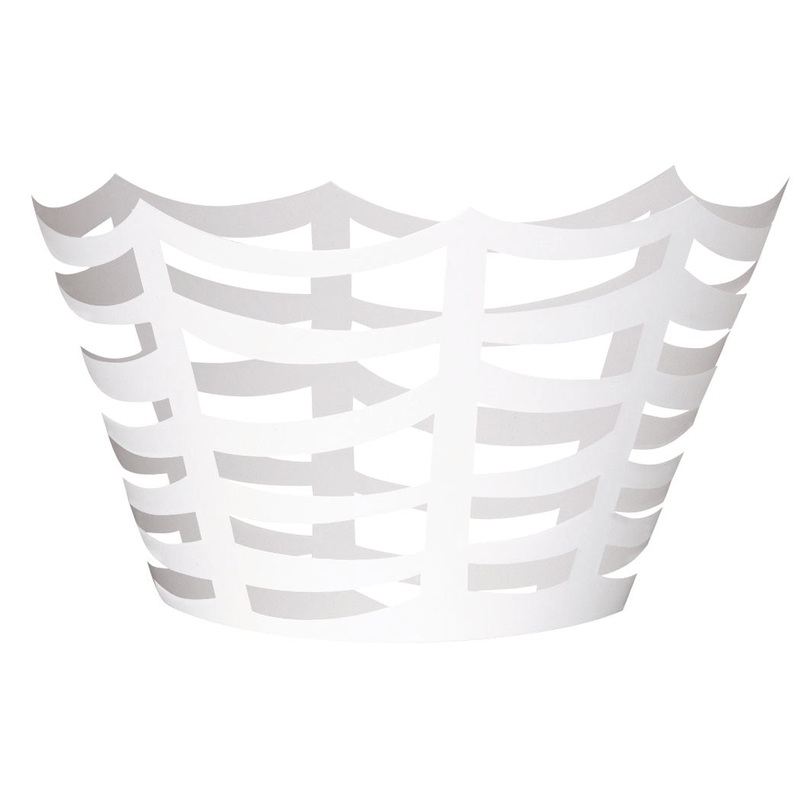 Die Cut White Spider Cupcake Wrappers  12ct