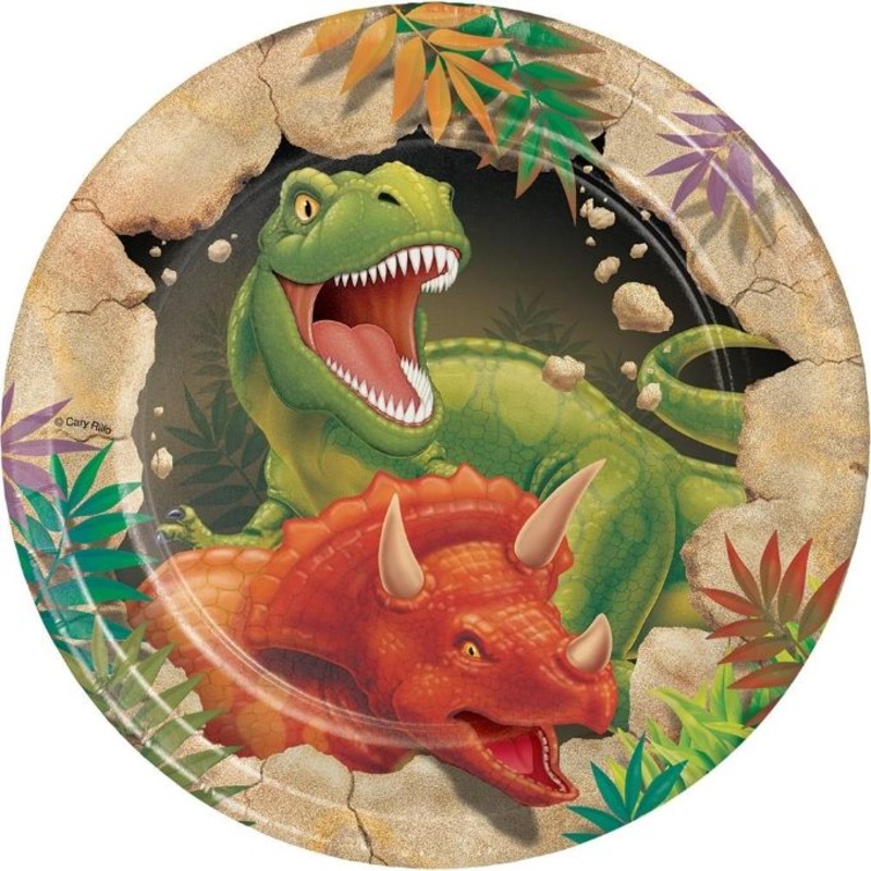 Dinosaur Blast Cup Cake Plate Pack of 8