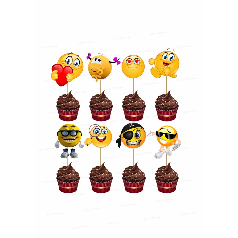 Emoji Theme Cup Cake Topper