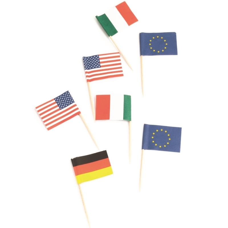 European EU Flag Cake Sandwich Picks 30 Pack