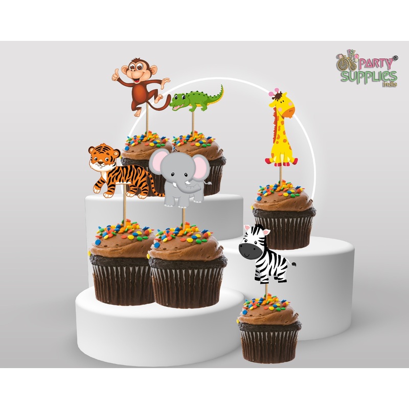 Jungle Theme Cup Cake Topper