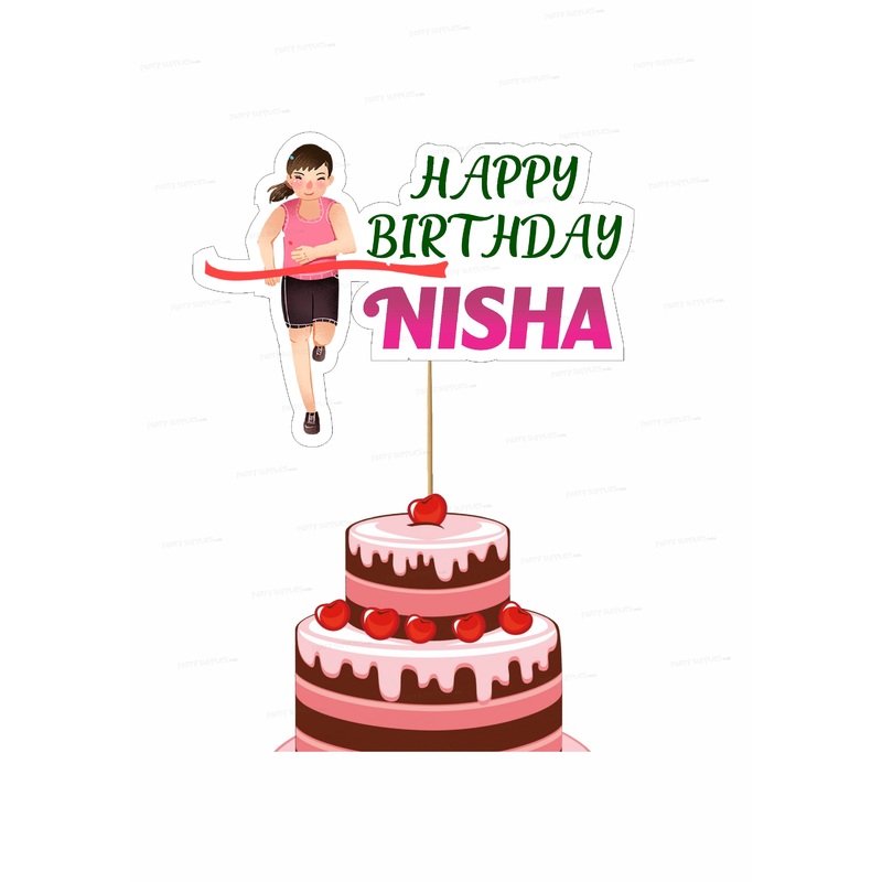 Marathon Theme  Customized Cake Topper