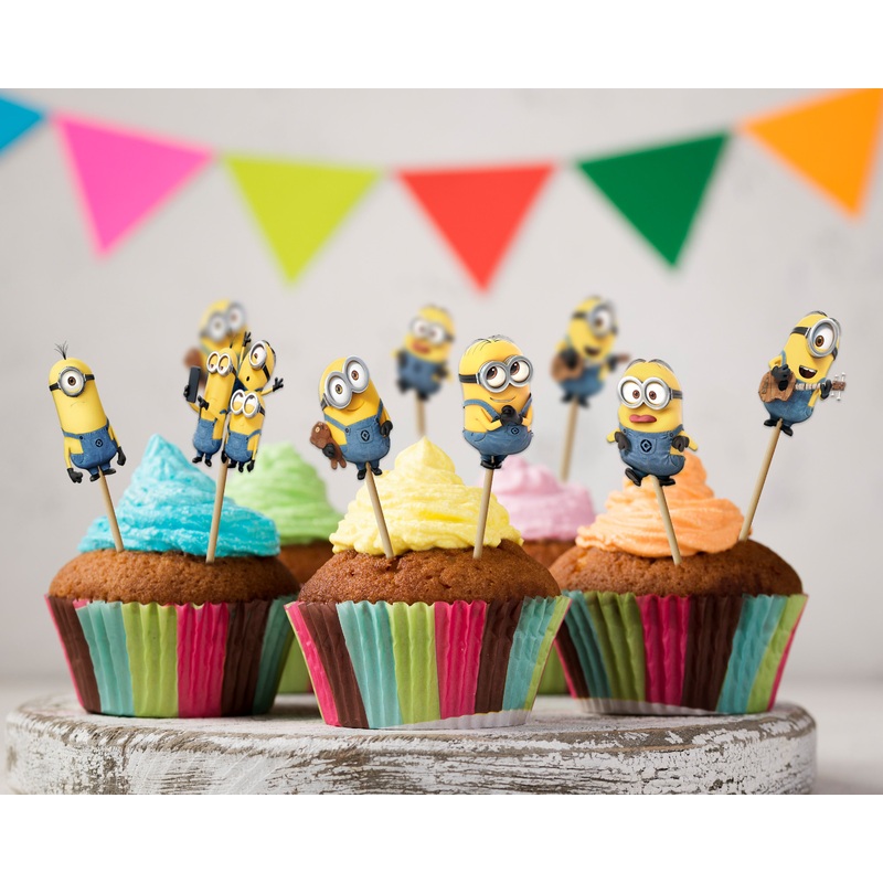 Minion Theme Cup Cake Topper