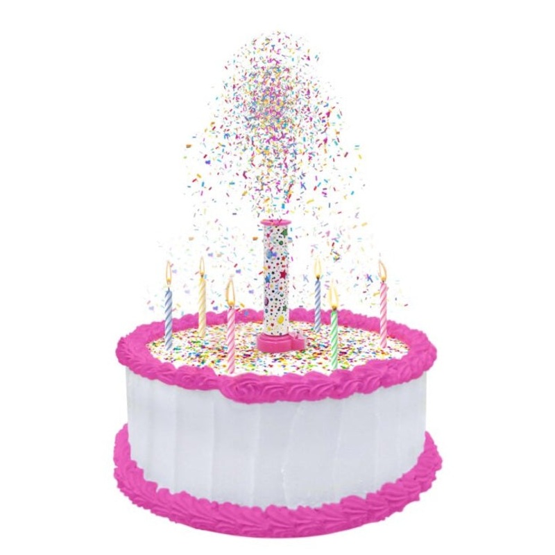 Party Popper Cake Topper with Multicoloured Candy