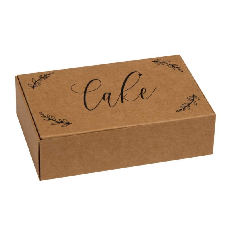 Rustic Kraft Wedding Cake Box Pack of 10