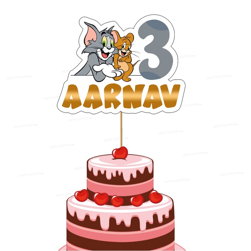 Tom & Jerry Theme Cake Topper