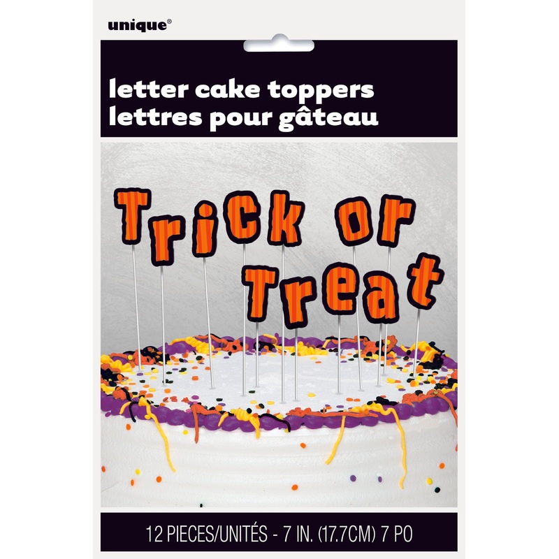 Trick Or Treat Letter Cake Toppers
