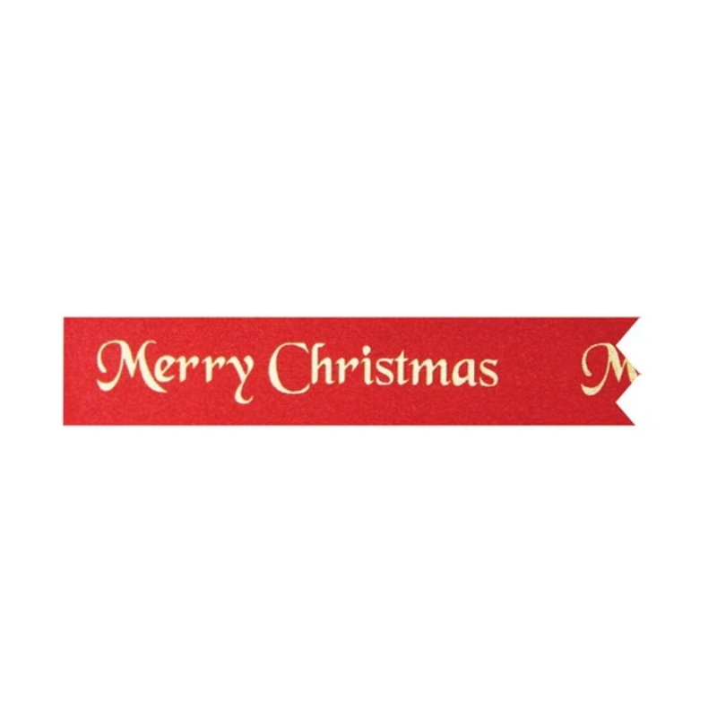 Christmas Cake Ribbon - Red and Gold