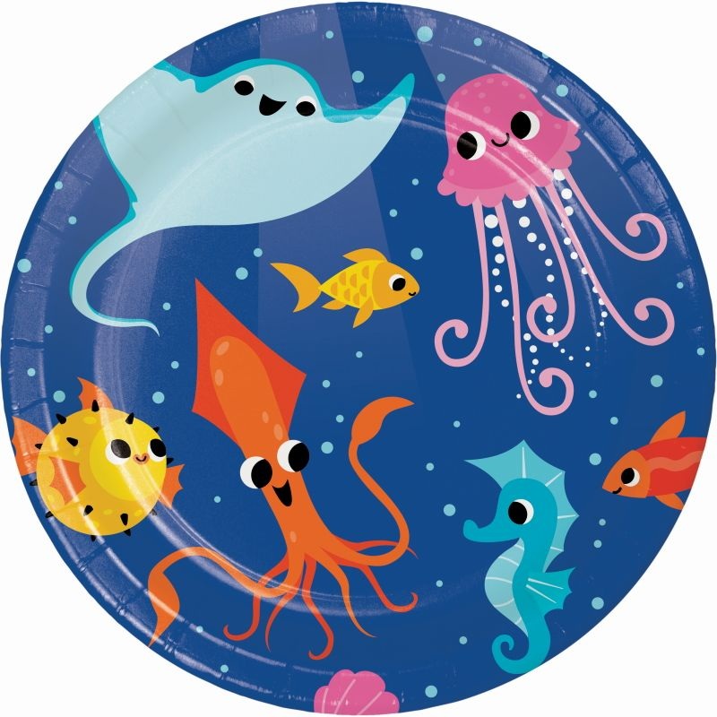 Ocean Celebration 18cm Cake Paper Plates Pack of 8