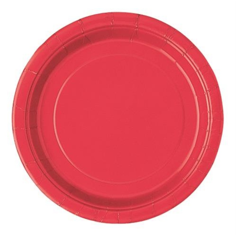Red Party Cake Plates (Bulk) Pack of 20