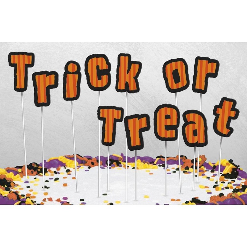 Trick or Treat Halloween Cake Toppers 17cm