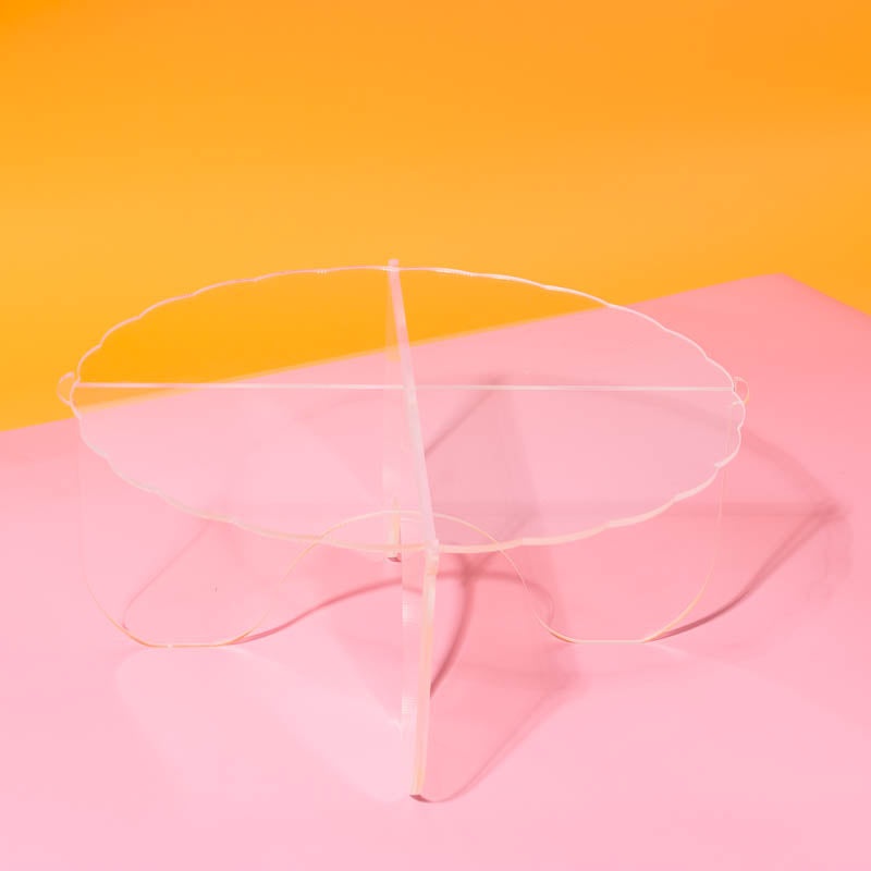 CAKE & CANDLE Plateau Gateau 3-Piece Cake Stand (CLEAR)