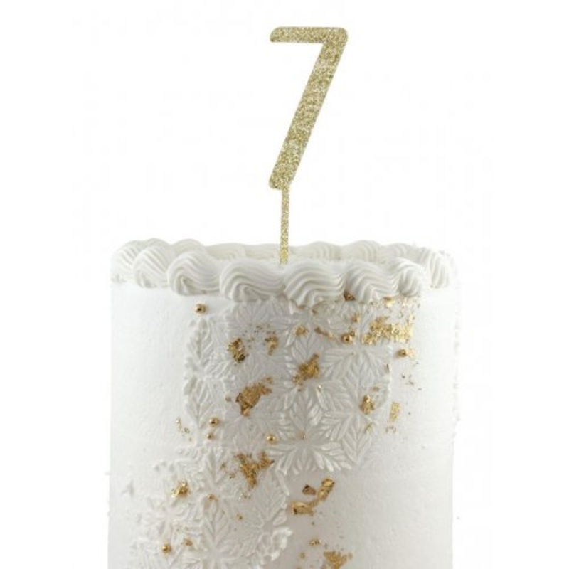 Cake Topper Acrylic Glitter 2.5mm Gold #7
