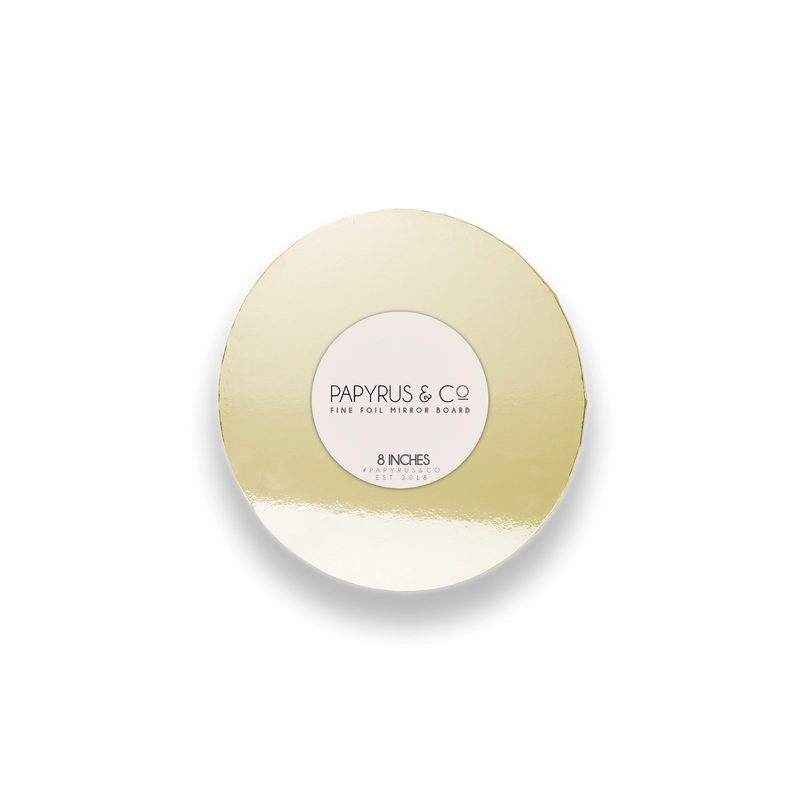 GOLD MIRROR Masonite Cake Board - 8" ROUND