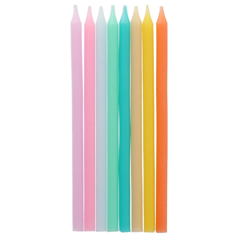 Long Cake Candles Pastel