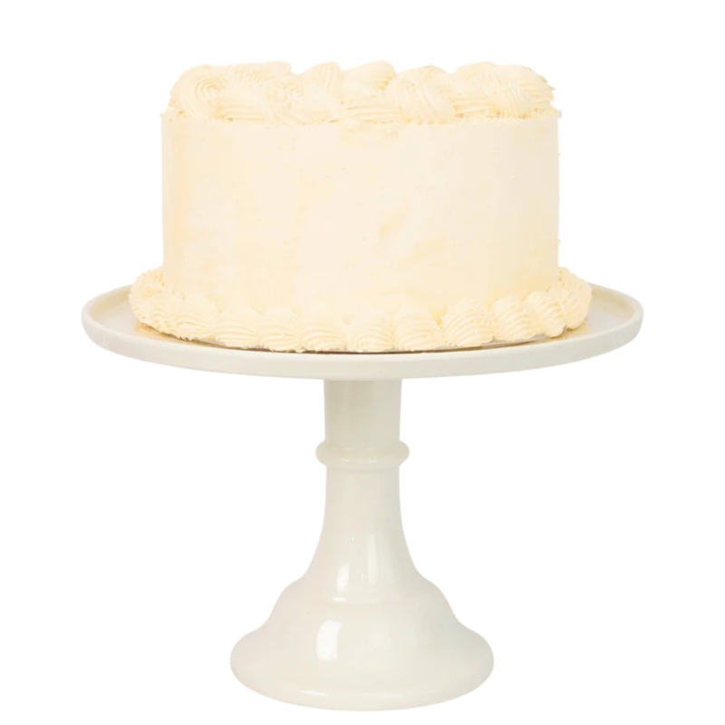 Melamine Cake Stand- Linen White