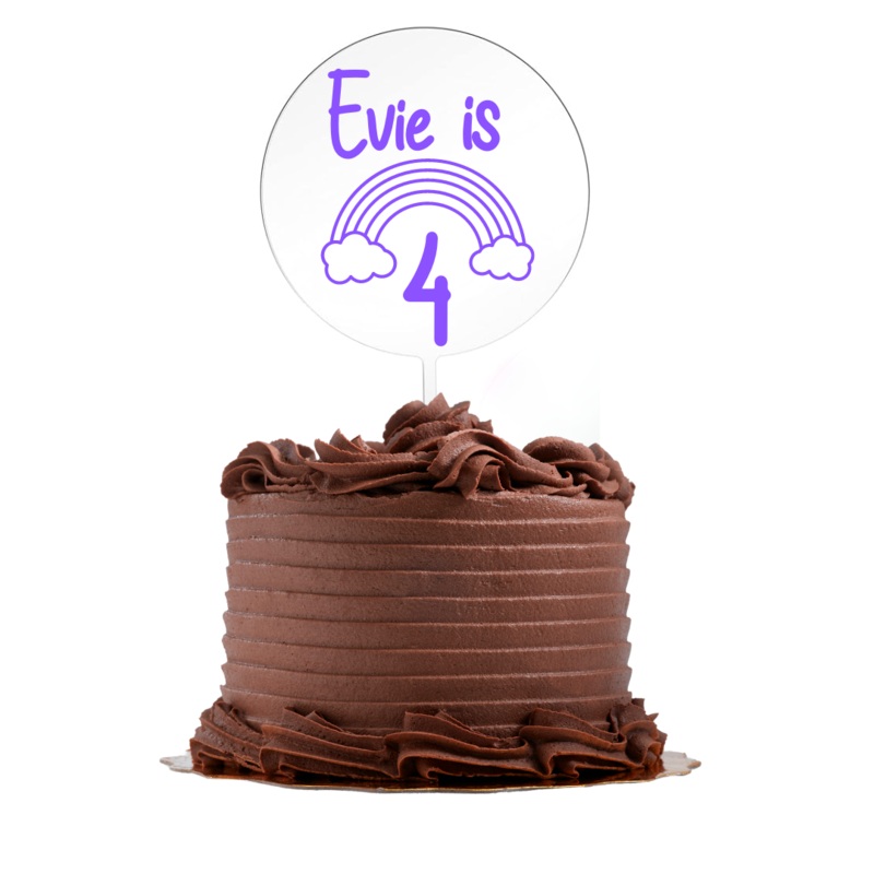Personalised Cake Topper - Rainbow *Pre Order*