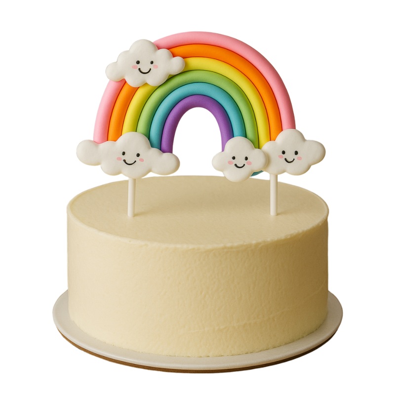 Rainbow Cake Topper 1pc