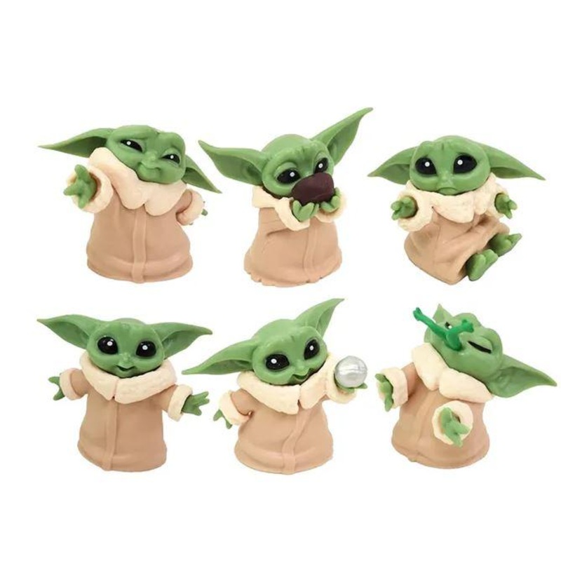 Baby Yoda/Star Wars/The Child /Grogu Cake Toppers/Figurines Plastic Pk/6