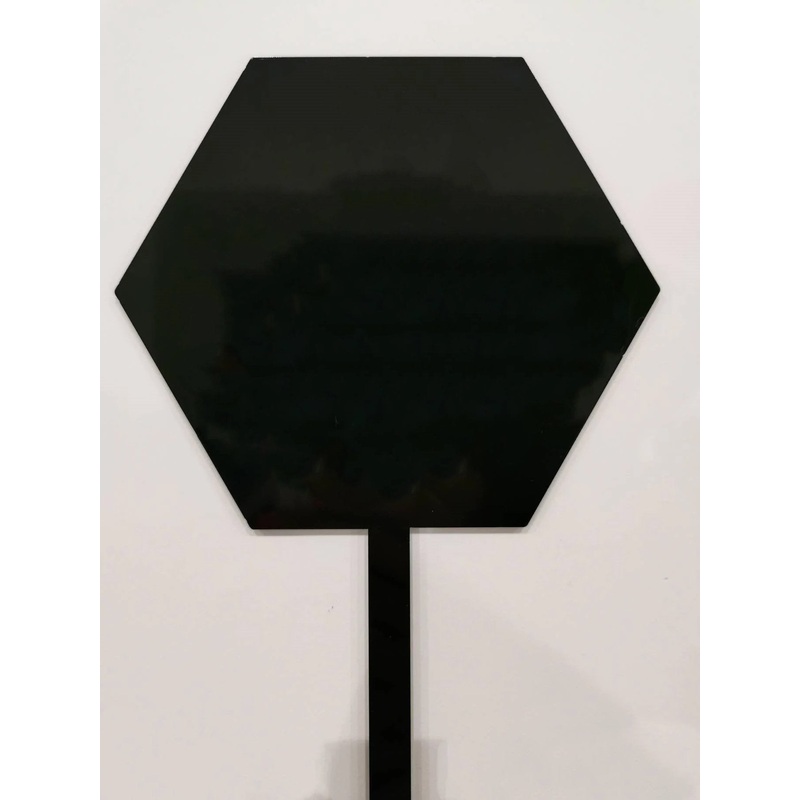 Cake Topper Hexagonal Blank Acrylic Black