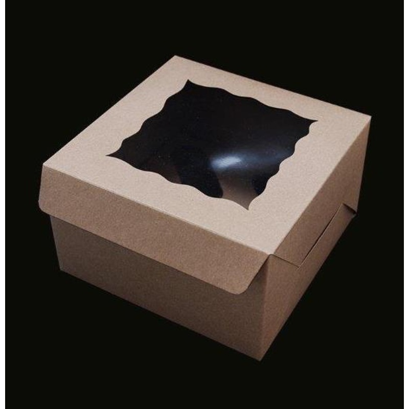 Cupcake Box Brown For 4