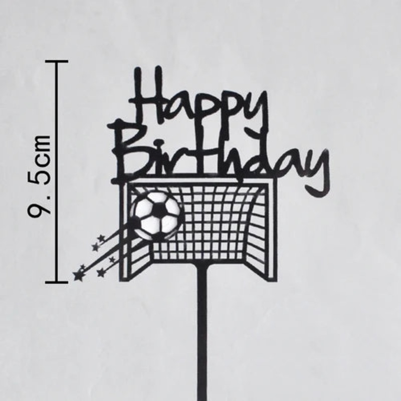 Happy Birthday Soccer Goal Cake Topper