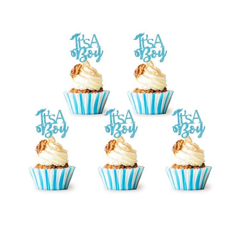 It's A Boy Cupcake Topper Picks 12pcs