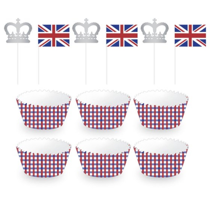 Patriotic British Cupcake Cases & Picks