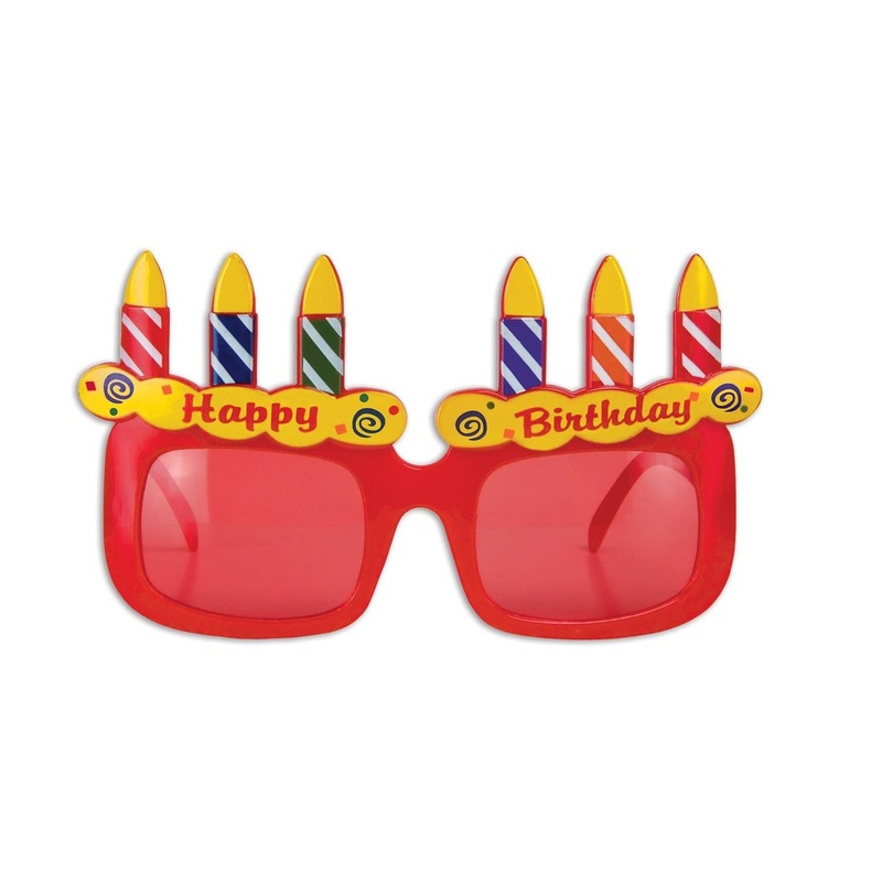 6 Pack Beistle Birthday Party Cake Fanci-Frame Glasses