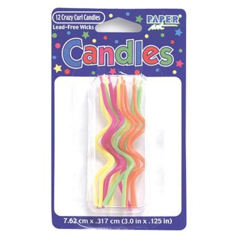 Crazy Curl Cake Candles