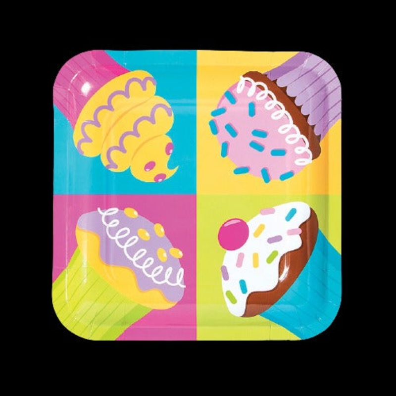 Cupcake Party Paper Dinner Plates