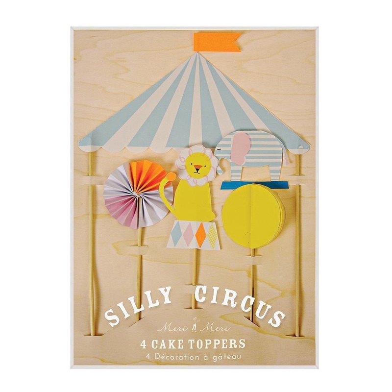 Silly Circus Cake Toppers - Pack of 4