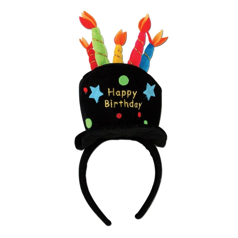 12 Pack Beistle Plush Birthday Party Cake Headband