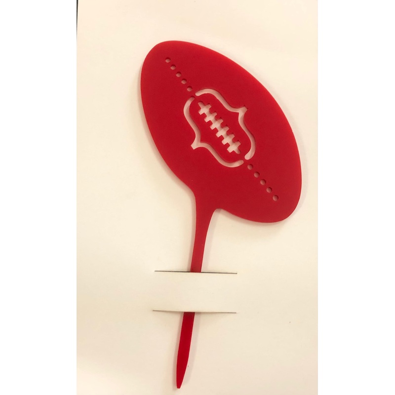AFL Football Shape Acrylic Cake Topper