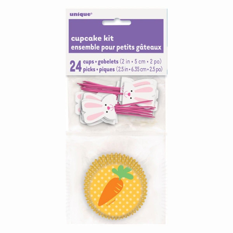 Bunny and Carrot Cupcake Kit, 24 Count