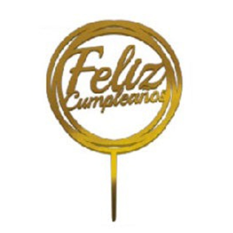 Cake Topper Feliz Cumpleaos, 7 Inches, 1 count