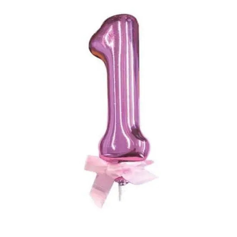 Cake Topper Number '1' - Pink